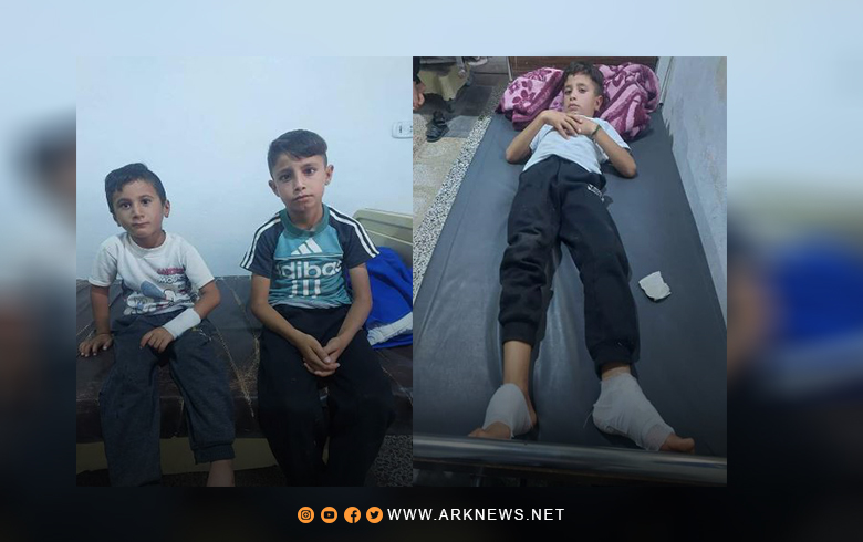 إصابة ثلاثة أطفال كورد في منطقة الشهباء جراء انفجار لغم أرضي