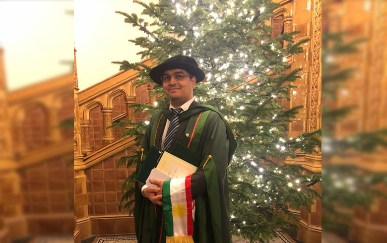 A Kurdish from Afrin receives a doctorate degree in vascular surgery in Britain