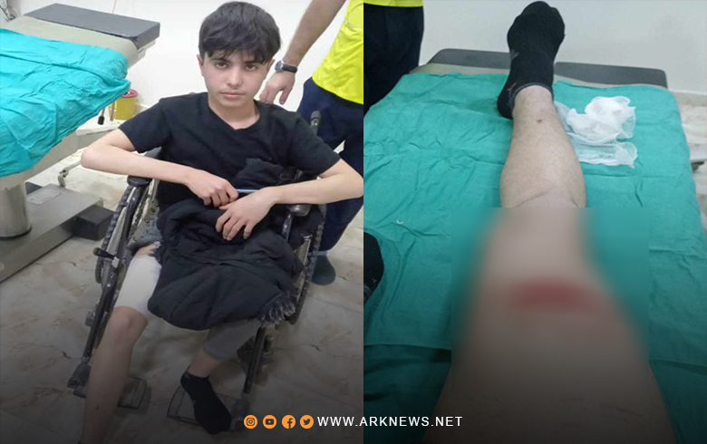 Afrin... A group of displaced Arabs assaulted a Kurdish child with knives