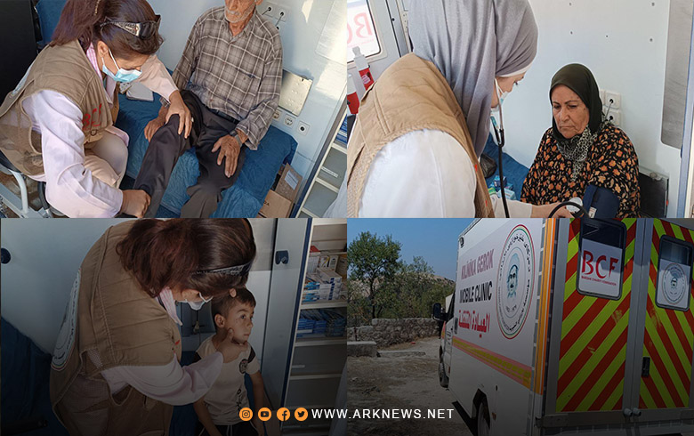 Afrin.. Barzani Charity provides medical services to 33 patients in one of the villages of Shiye town
