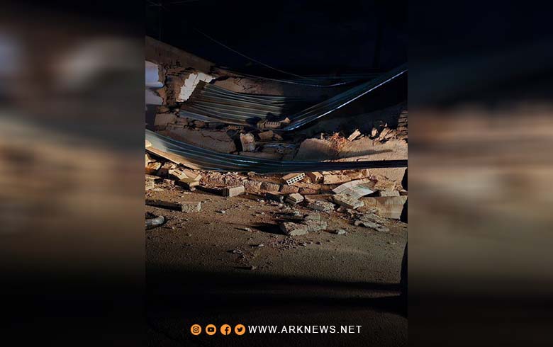 Qamishlo... Rain causes the collapse of a house in al-Hilaliya neighborhood