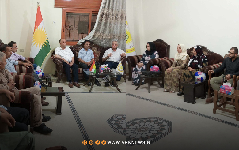 Qamishlo... A delegation from the Al Gharbi Local Council branches of the Kurdish National Council congratulates the Kurdistan Democratic Party - Syria