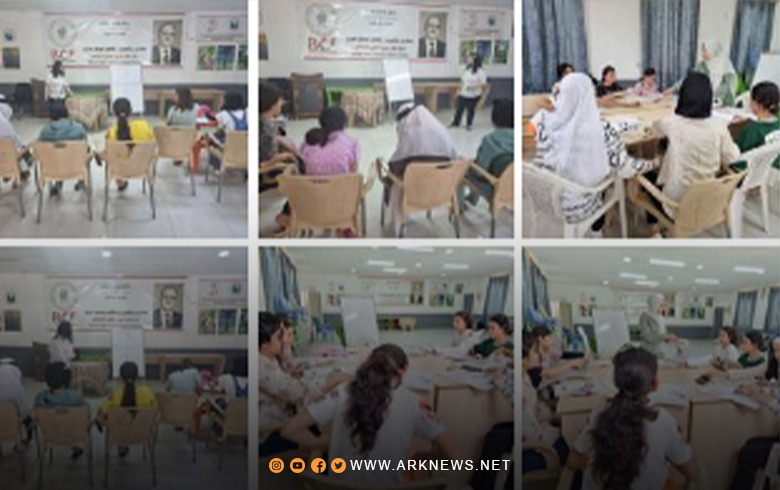 بارزاني الخيرية تفتتح دورتين للغة الإنكليزية والرسم في مخيم قوشتبة