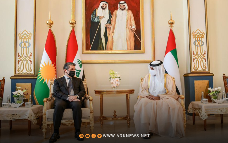 فحوى لقاء رئيس حكومة إقليم كوردستان وحاكم إمارة رأس الخيمة في الإمارات