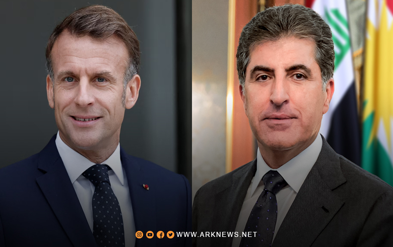 نيجيرفان بارزاني وإيمانويل ماكرون يتبادلان الأراء حول الأوضاع في المنطقة