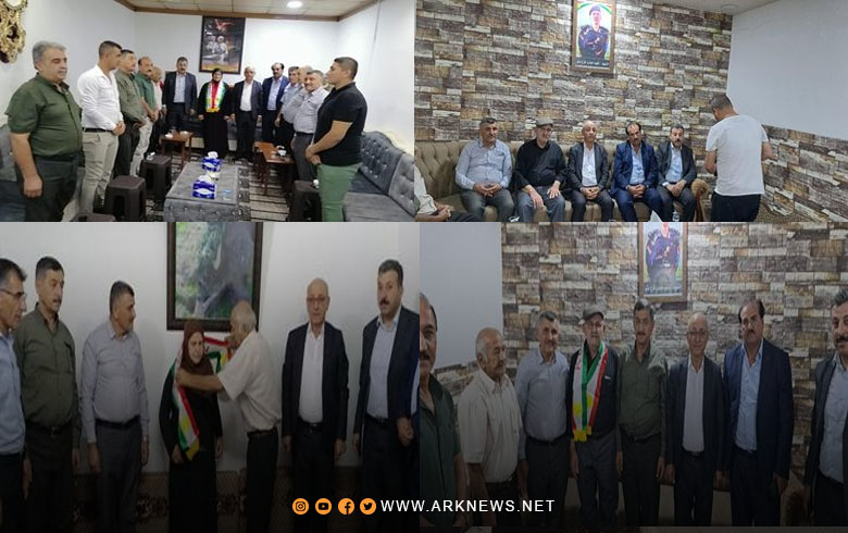 Duhok Organization of the Kurdistan Democratic Party - Syria visits the homes of three Roj Peshmerga martyrs on the ninth anniversary of their martyrdom