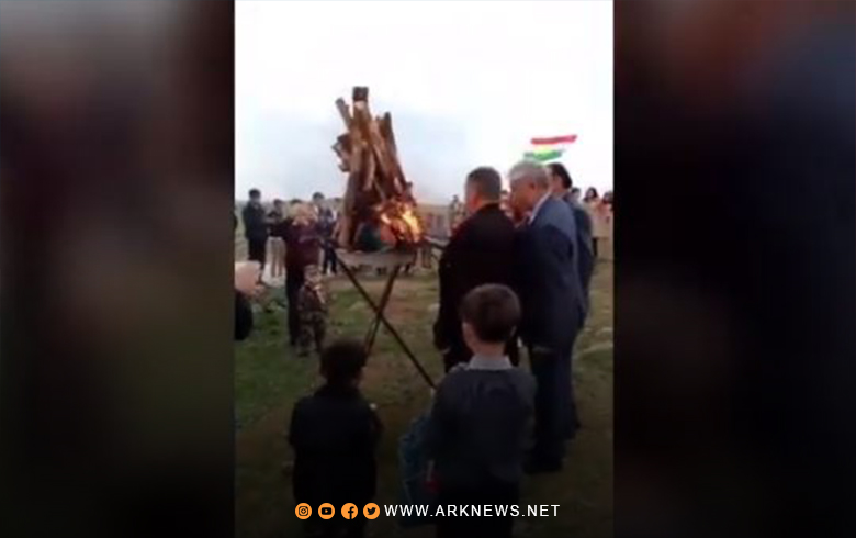  Xwecihiyên Çil Axa û Girkê Legê yên ENKS li gundê Kêşikê xetîreya  Newrozê vêdixin