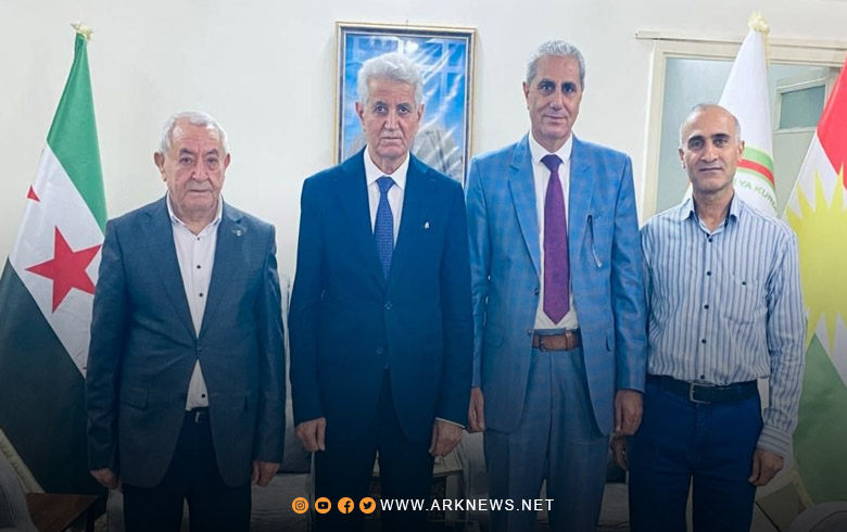محمد إسماعيل يستقبل رضوان سيدو بعد فوزه بعضوية مجلس الشعب في قامشلو