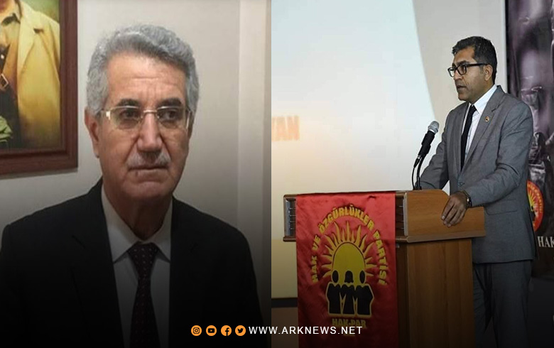 رئیس المجلس الوطني الكوردي يشكر رئيس حزب الحقوق والحريات 