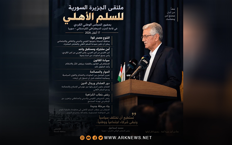محمد إسماعيل: تستطيع الحسكة أن تكون نموذجاً للسلم الأهلي والتعايش المشترك في سوريا