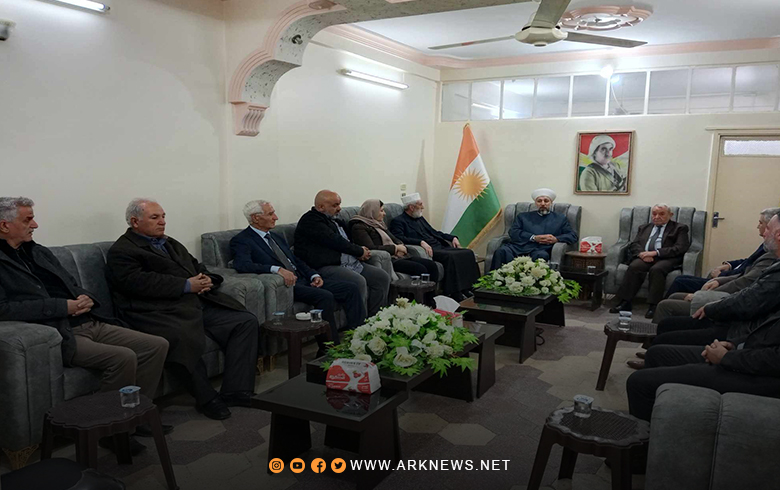 Qamishlo... Sheikh Murshid al-Khaznawi visits the headquarters of the Kurdish National Council in Syria