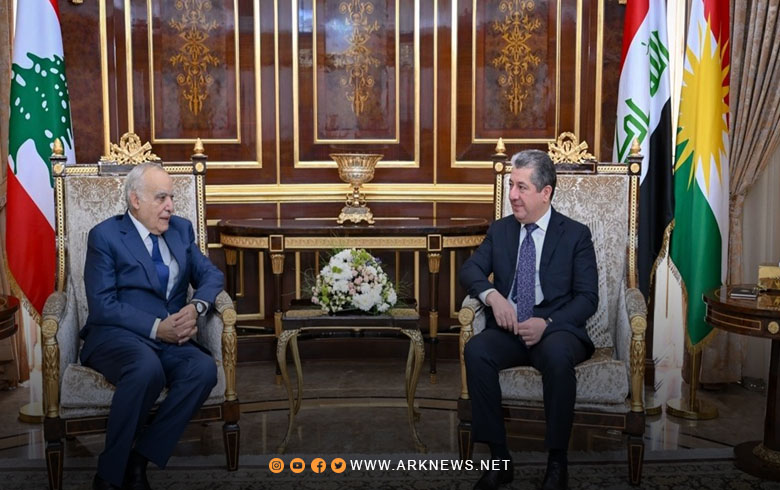 Masrour Barzani Receives Lebanese Culture Minister Ghassan Salame