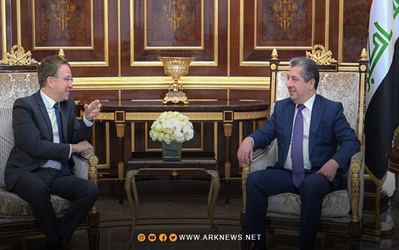 Masrour Barzani Meets French Ambassador to Iraq Patrick Durel