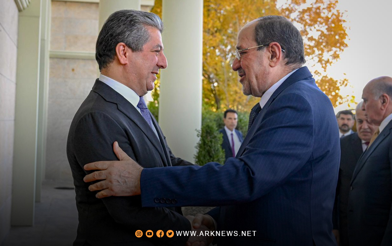 مسرور بارزاني يهنئ نوري المالكي بمناسبة ترشيحه لمنصب رئيس مجلس الوزراء الاتحادي
