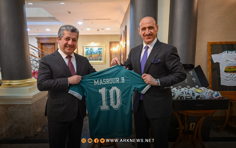 مسرور بارزاني وعدنان درجال يستعرضان واقع الرياضة في إقليم كوردستان والعراق