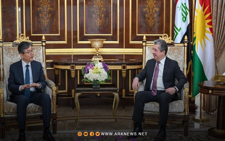مسرور بارزاني يستقبل القنصل العام لجمهورية كوريا في إقليم كوردستان 