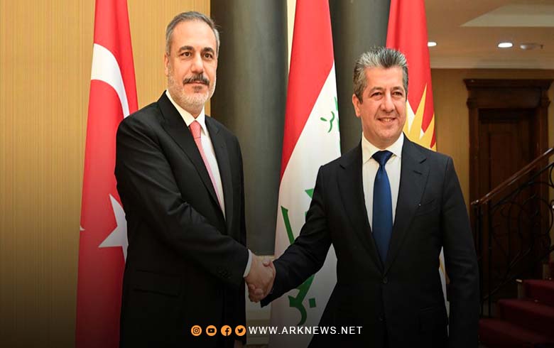 Masrour Barzani receives a congratulatory message from Hakan Fidan on the occasion of Newroz