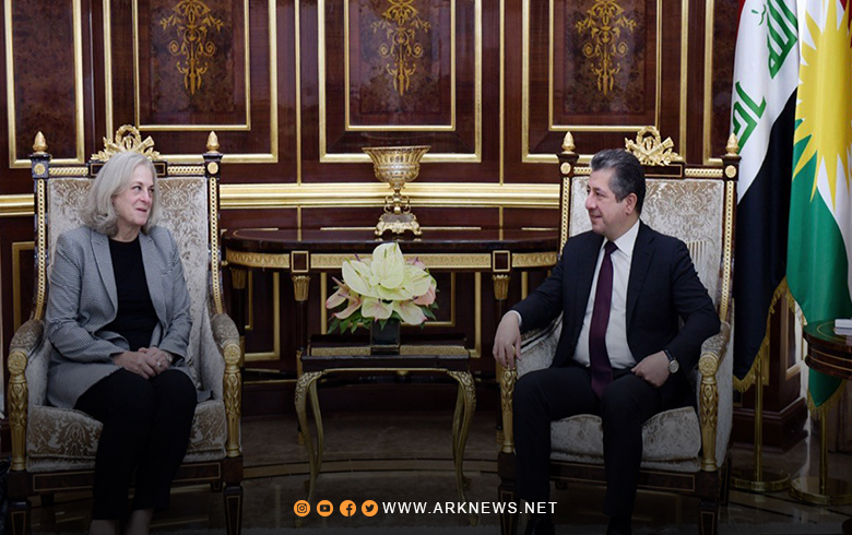 رئيس حكومة إقليم كوردستان يستقبل السفيرة الأمريكية لدى العراق 