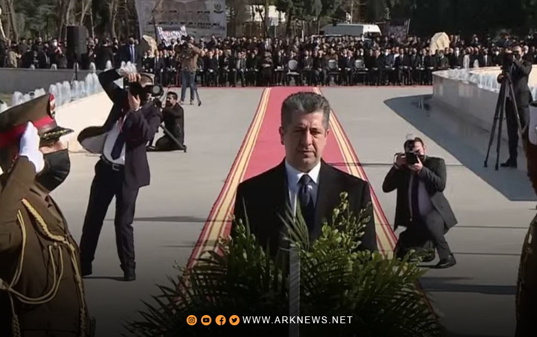 بحضور رئيس حكومة إقليم كوردستان, إحياء ذكرى شهداء 1 شباط في أربيل 