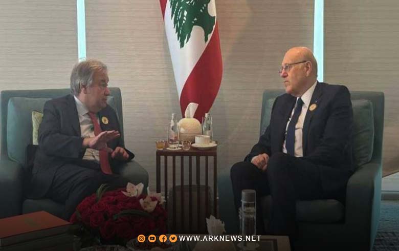 Miqati asks Gutierrez for full cooperation in the Syrian refugee issue in Lebanon