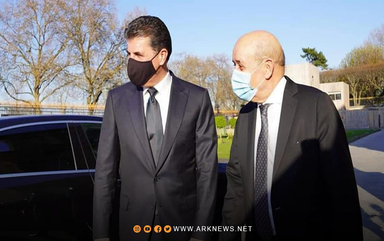 The President of the Kurdistan Region and the Minister of Foreign Affairs of France discuss several important issues