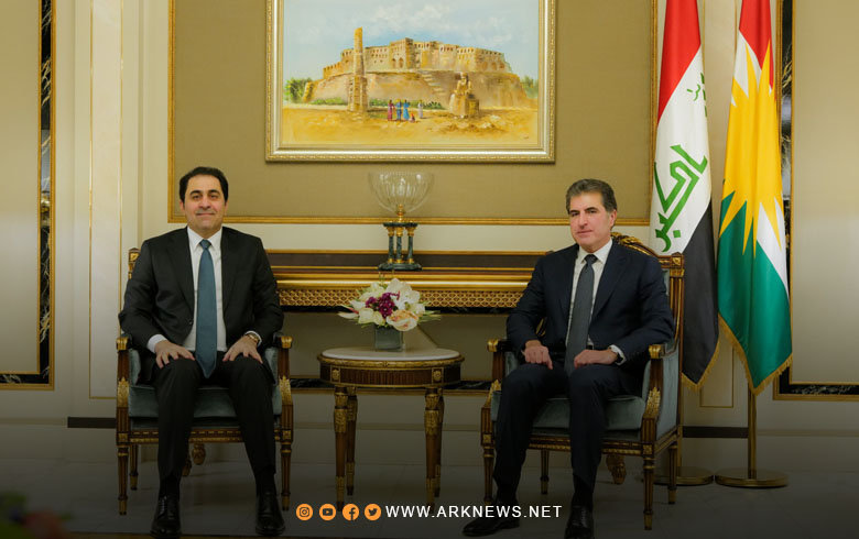 رئيس إقليم كوردستان يستقبل النائب الأول لرئيس مجلس النواب العراقي