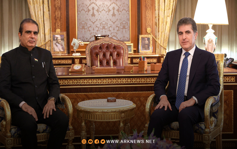 Nechirvan Barzani Receives Brajesh Komar, India’s New Consul General in Kurdistan Region