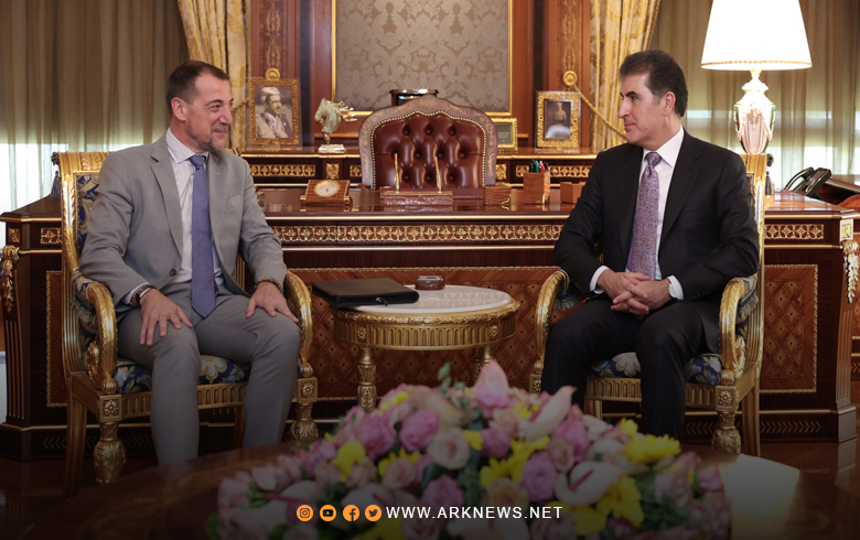 نيجيرفان بارزاني والقنصل الفرنسي في إقليم كوردستان يناقشان الأوضاع في المنطقة 
