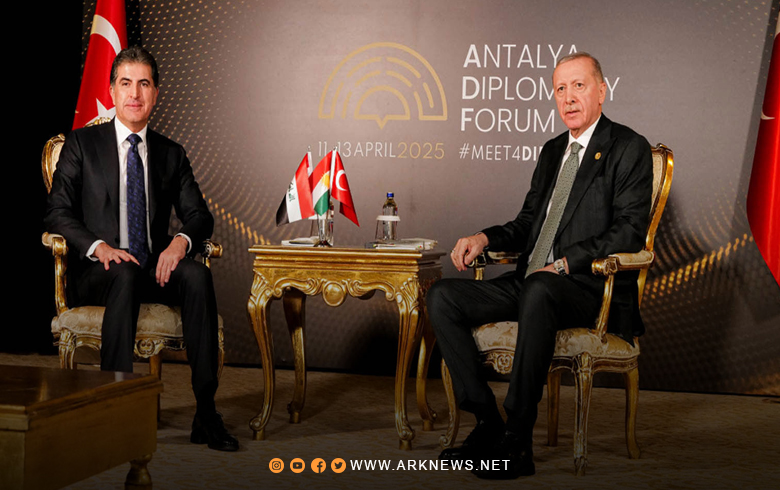 نيجيرفان بارزاني ورجب طيب أردوغان يناقشان الوضع في سوريا 