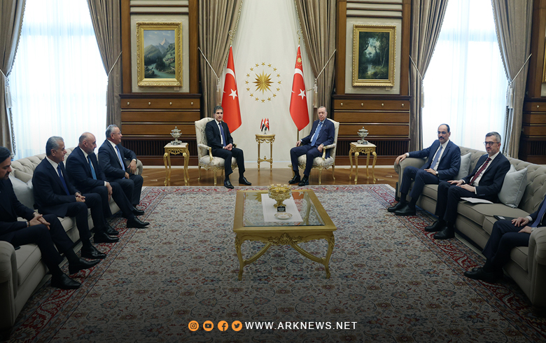 نيجيرفان بارزاني ورجب طيب أردوغان يتبادلان وجهات النظر حول القضايا الإقليمية