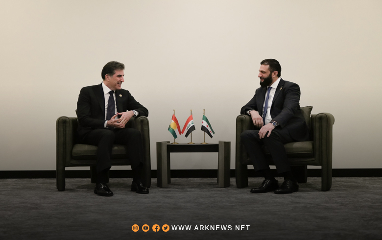 Kurdistan Region President Nechirvan Barzani Meets Syrian President Ahmad al-Shara in Antalya
