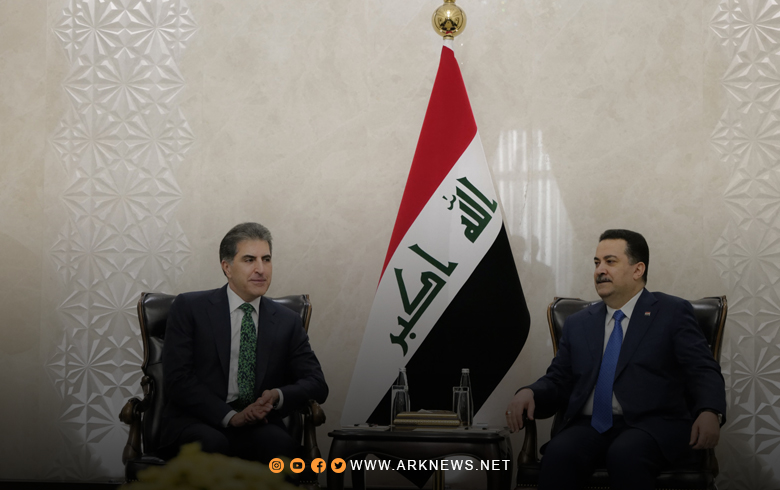 رئیس إقلیم كوردستان یجتمع مع رئيس مجلس وزراء العراق الاتحادي