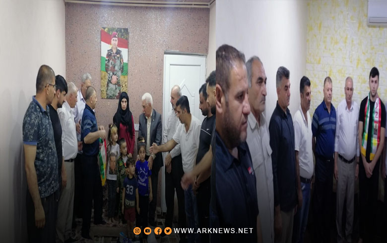 A delegation from the Kurdistan Martyrs Foundation - Syria visits the homes of the martyr Ismail Othman and Hamdi Muhammad Amin