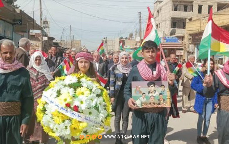 محلية عامودا تحيي يوم الشهيد الكوردي وذكرى انتفاضة 12 آذار 