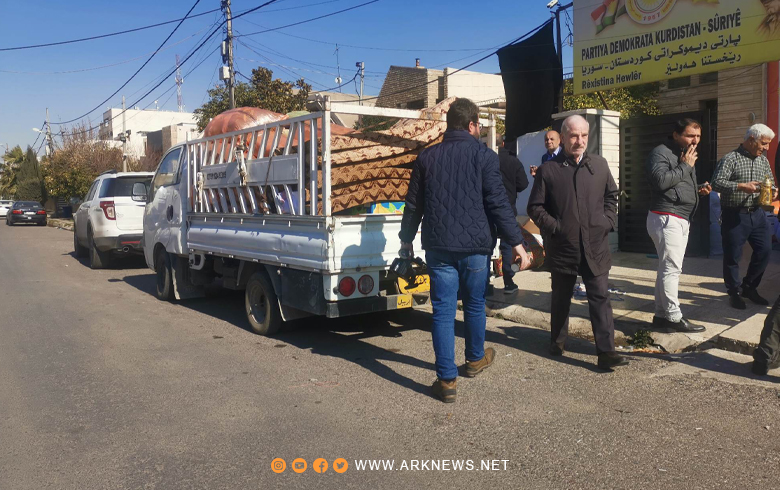 Sending a fourth batch of aid collected by PDK-S to the Kurdistan Regional Government for the relief of Afrin and Jenderes