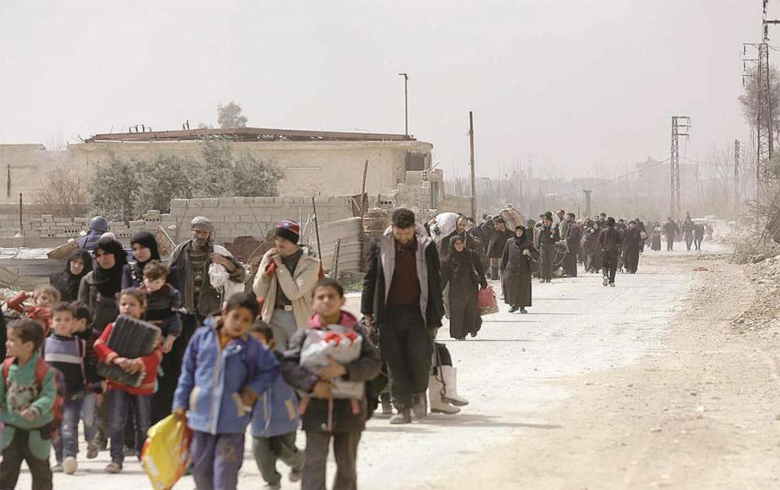 Ongoing military escalation in north-west of Syria, the displacement of 1,009,346 people from the de-escalation zones