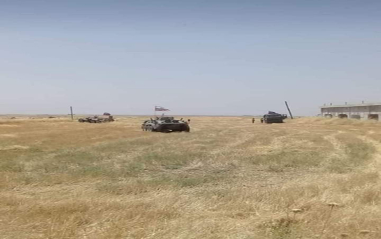  25 Russian military vehicle stationed in the village of Derna Aghi