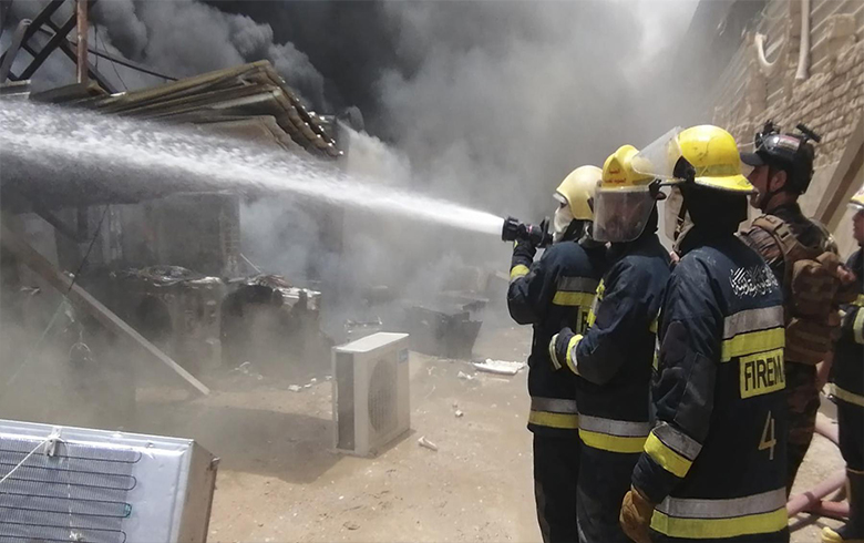 Wounded in traffic accidents and fires in the countryside of Idlib and Aleppo
