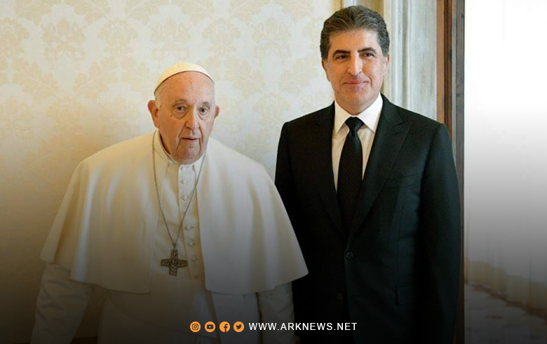 الرئيس نيجيرفان بارزاني يجتمع مع بابا الفاتيكان 