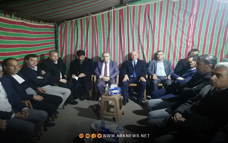 A delegation from the leadership of the PDK-S participates in the funeral of the mother of Abdel Majid al-Hisso, head of the 