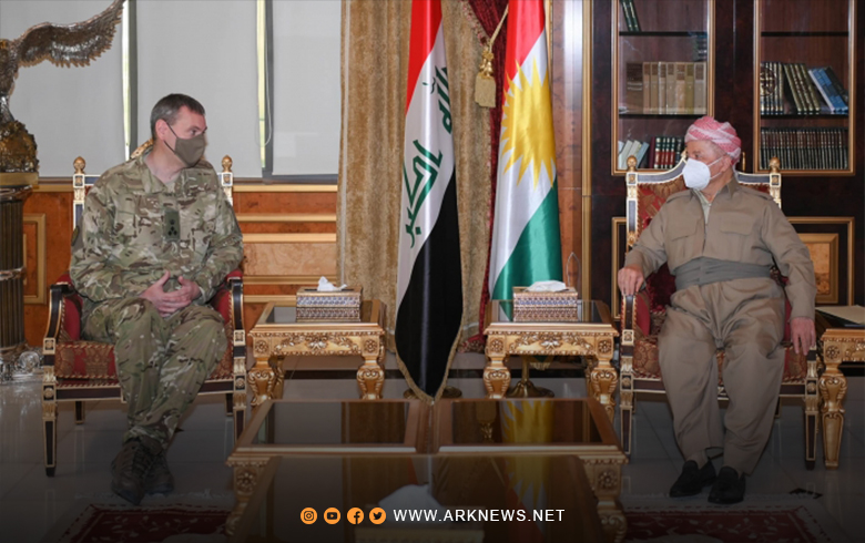الرئيس بارزاني يستقبل نائب القائد العام لقوات التحالف في العراق وسوريا