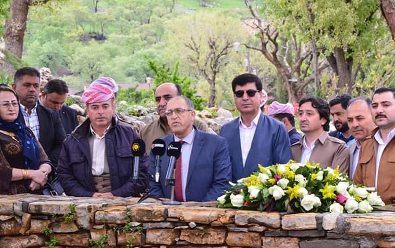 Representative of the National Council in the Kurdistan Region visits the shrine of Mullah Mustafa Barzani the immortal