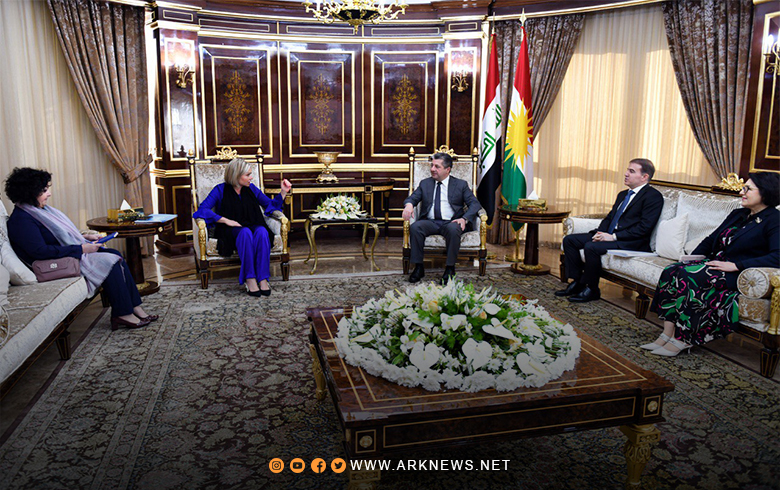 مسرور بارزاني يستقبل المبعوثة الأممية الخاصة إلى العراق