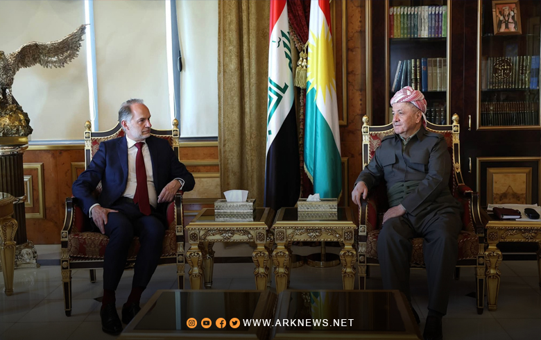 الرئيس بارزاني يستقبل القنصل العام الجديد لفرنسا في أربيل