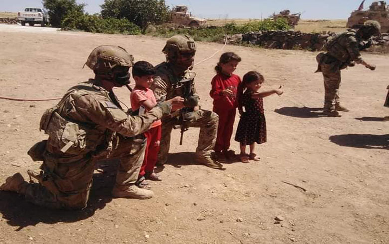 بالصور... القوات الأمريكية في قرية جيلكا بكوردستان سوريا