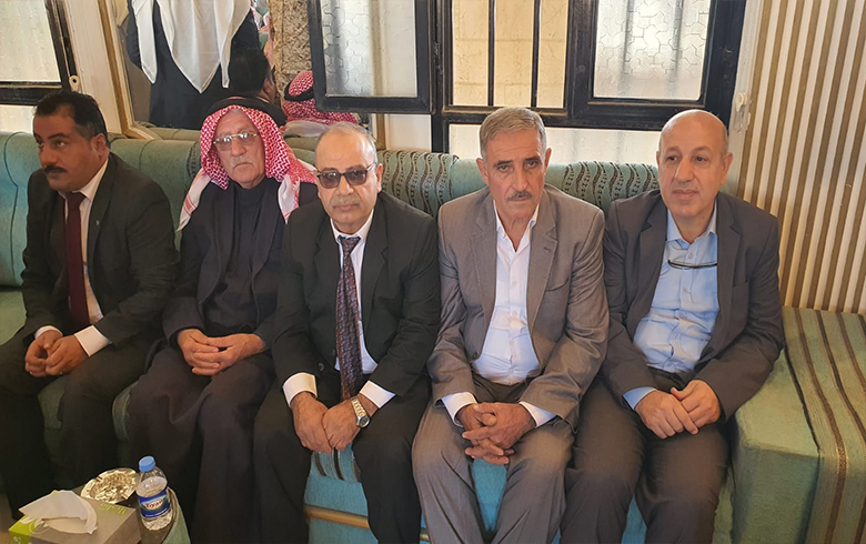 A delegation from the Peace and Freedom Front offers condolences to Sheikh Hamaidi Daham Al-Hadi Al-Jarba