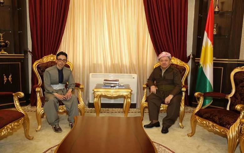 Barzani receives the writer Bu Yahiya