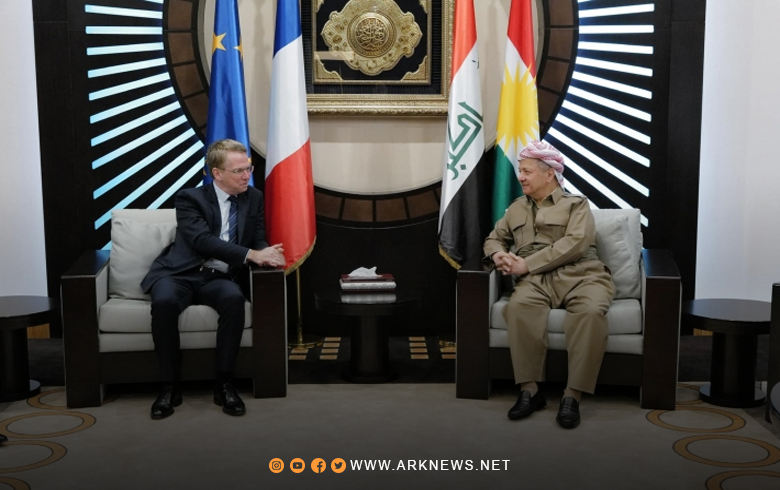 بحثا الأوضاع السياسية والأمنية في العراق.. الرئيس بارزاني يستقبل السفير الفرنسي لدى بغداد