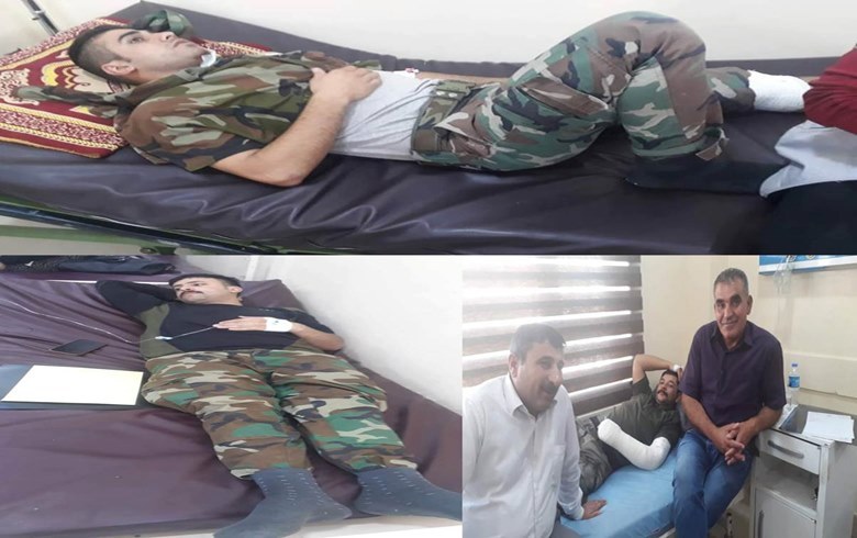 Three of the Roj Peshmerga are exposed to a traffic accident