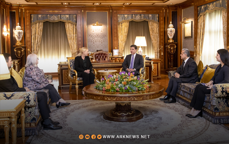 Nechirvan Barzani, President of the Kurdistan Region, receives Katie Bonka, Canada's new ambassador to Iraq